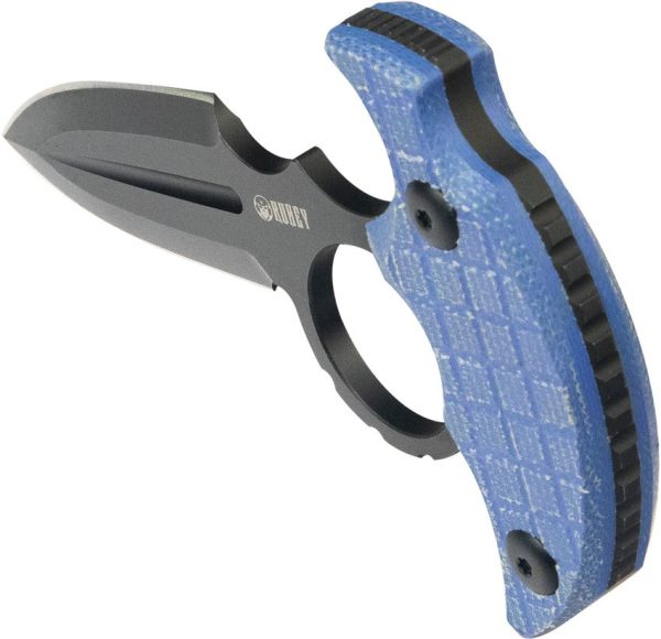 Kubey Cavy Push Dagger Blue G10 Fixed Blade Knife