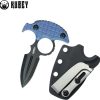 Kubey Cavy Push Dagger Blue G10 Fixed Blade Knife