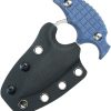 Kubey Cavy Push Dagger Blue G10 Fixed Blade Knife