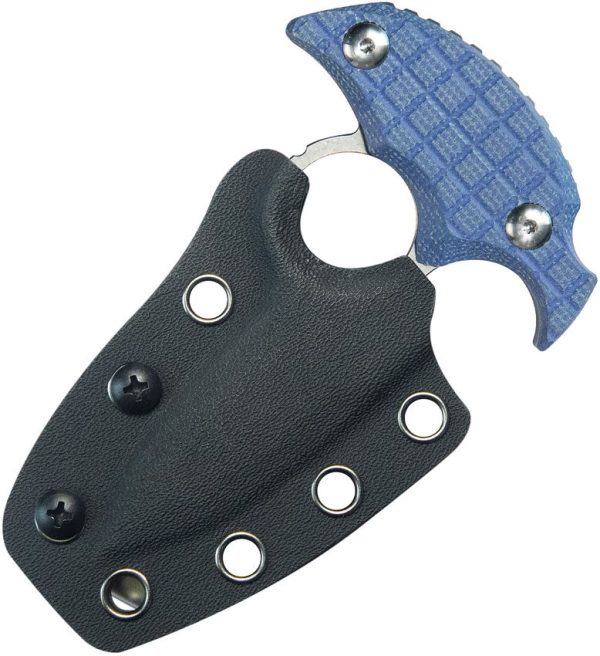Kubey Cavy Push Dagger Blue G10 Fixed Blade Knife