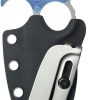 Kubey Cavy Push Dagger Blue G10 Fixed Blade Knife