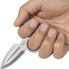 Kubey Cavy Push Dagger Blue G10 Fixed Blade Knife