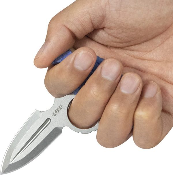 Kubey Cavy Push Dagger Blue G10 Fixed Blade Knife