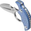 Kubey Cavy Push Dagger Blue G10 Fixed Blade Knife