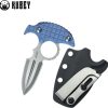 Kubey Cavy Push Dagger Blue G10 Fixed Blade Knife