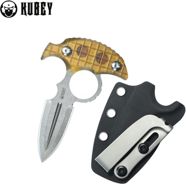 KUB403F_add_07.jpg Kubey Cavy Push Dagger Ultem Stonewash Fixed Blade Knife