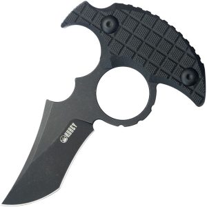 KUB404B.jpg Kubey Stheno Push Dagger Black G10 Fixed Blade Knife