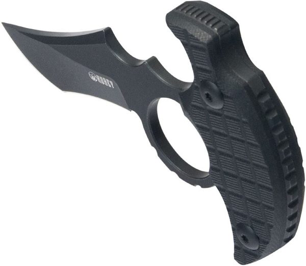 Kubey Stheno Push Dagger Black G10 Fixed Blade Knife