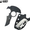 Kubey Stheno Push Dagger Black G10 Fixed Blade Knife