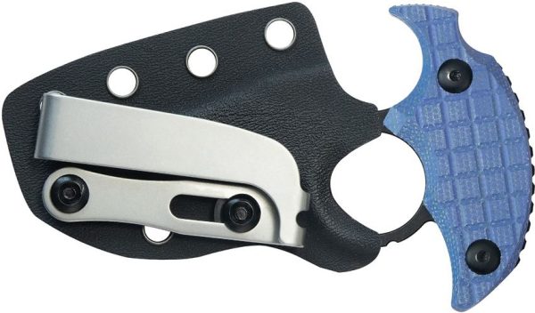 Kubey Stheno Push Dagger Blue Micarta Fixed Blade Knife