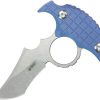 Kubey Stheno Push Dagger Blue Micarta Full Tang