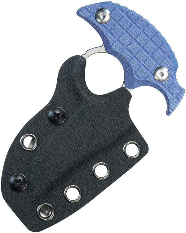 Kubey Stheno Push Dagger Blue Micarta Full Tang