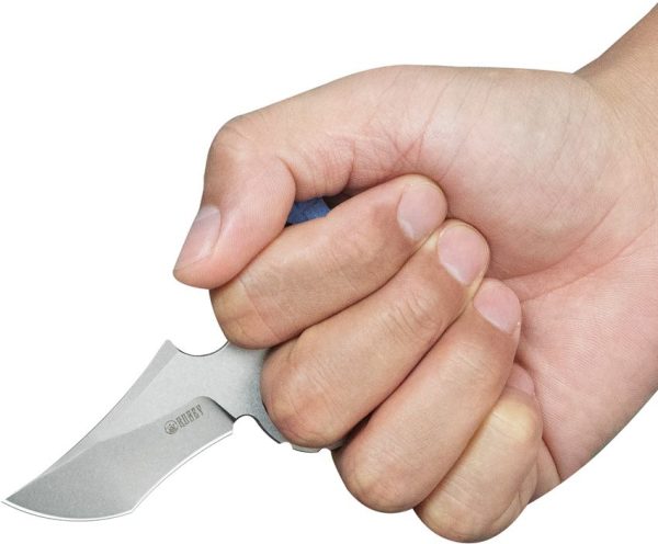 Kubey Stheno Push Dagger Blue Micarta Full Tang