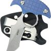 Kubey Stheno Push Dagger Blue Micarta Full Tang