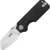 Kubey Boxer Linerlock Folding Knife 2.5" 14C28N Black G10