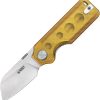 Kubey Boxer Linerlock Folding Knife 2.5" 14C28N Ultem