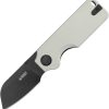 Kubey Boxer Linerlock Folding Knife 2.5" Blade White G10