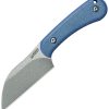 Kubey Rockhopper Wharncliffe Blue Canvas Micarta