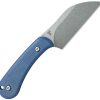 Kubey Rockhopper Wharncliffe Blue Canvas Micarta