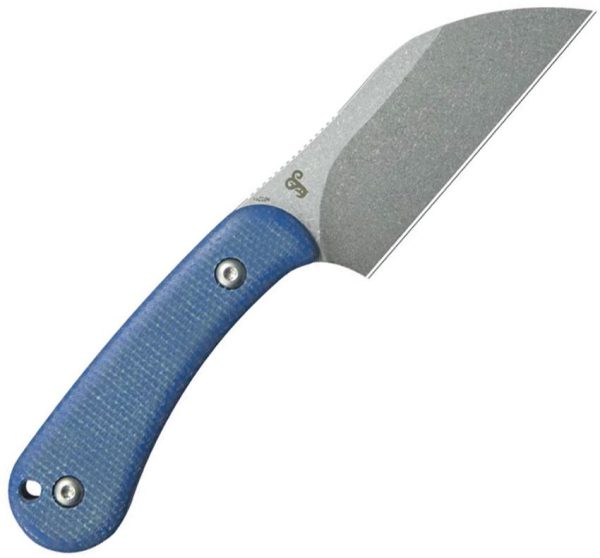 Kubey Rockhopper Wharncliffe Blue Canvas Micarta