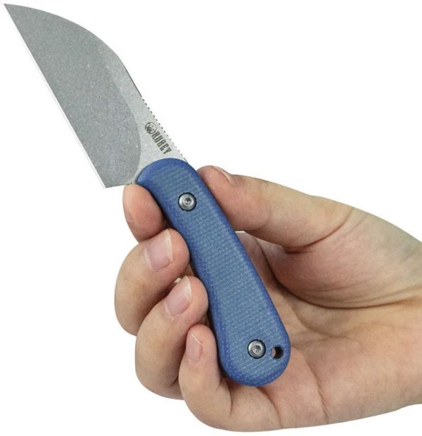 Kubey Rockhopper Wharncliffe Blue Canvas Micarta