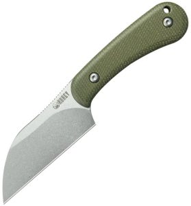 Kubey Rockhopper Wharncliffe Fixed Blade - Green Micarta