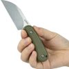 Kubey Rockhopper Wharncliffe Fixed Blade - Green Micarta