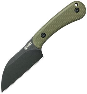 Kubey Rockhopper Wharncliffe Fixed Blade - Green Micarta
