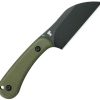 Kubey Rockhopper Wharncliffe Fixed Blade - Green Micarta