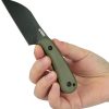 Kubey Rockhopper Wharncliffe Fixed Blade - Green Micarta