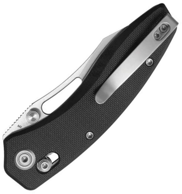 Kubey Caiman Crossbar Lock Folding Knife - Black G10