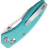 Kubey Caiman Crossbar Lock Folding Knife - Blue G10