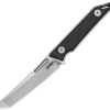 Kubey Goliath Fixed Blade 3in 14C28N Tanto Black G10