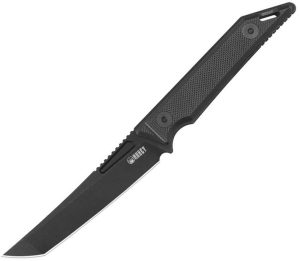 Kubey Goliath Fixed Blade 3in BlackWash Tanto Black G10