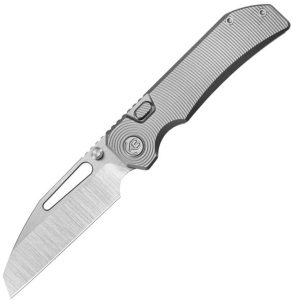 KB Knives Venom Folding Knife 3.5in S90V Sheepsfoot Linerlock Gray Ti