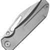 KB Knives Venom Folding Knife 3.5in S90V Sheepsfoot Linerlock Gray Ti