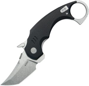KUB439A.jpg Kubey Jaw Karambit Linerlock - Black G10 Tanto