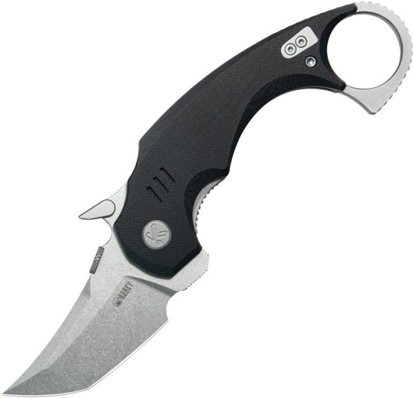 KUB439A.jpg Kubey Jaw Karambit Linerlock - Black G10 Tanto