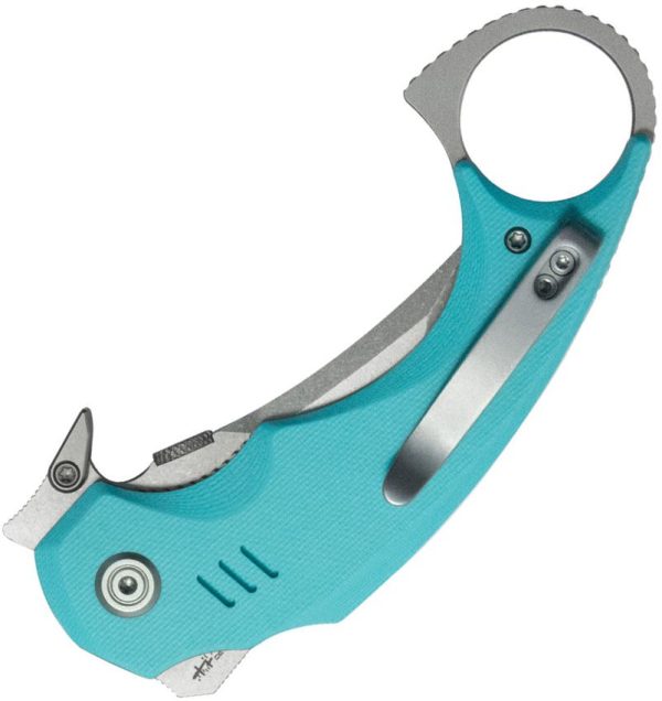 Kubey Jaw Karambit Linerlock - Tiffany G10 Tanto
