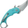 Kubey Jaw Karambit Linerlock - Tiffany G10 Tanto