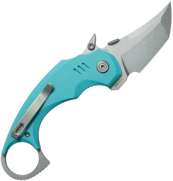 Kubey Jaw Karambit Linerlock - Tiffany G10 Tanto