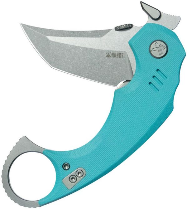 Kubey Jaw Karambit Linerlock - Tiffany G10 Tanto