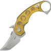 Kubey Jaw Karambit Linerlock - Ultem Handle Tanto