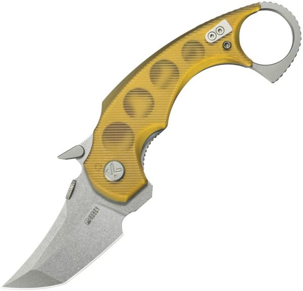 Kubey Jaw Karambit Linerlock - Ultem Handle Tanto