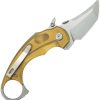 Kubey Jaw Karambit Linerlock - Ultem Handle Tanto