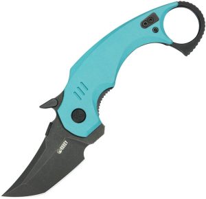 KUB439D.jpg Kubey Jaw Karambit - Tiffany G10 Stonewash Tanto