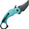 Kubey Jaw Karambit - Tiffany G10 Stonewash Tanto