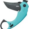 Kubey Jaw Karambit - Tiffany G10 Stonewash Tanto