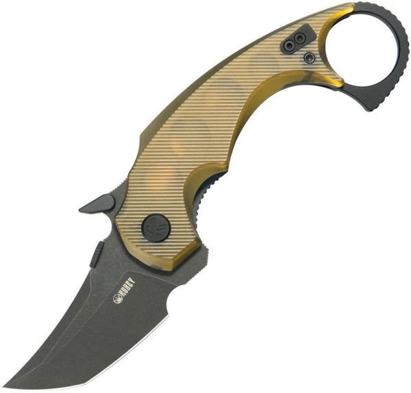 KUB439E.jpg Kubey Jaw Karambit - Ultem Stonewash Tanto