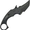 Kubey Jaw Karambit - Black G10 Stonewash Tanto